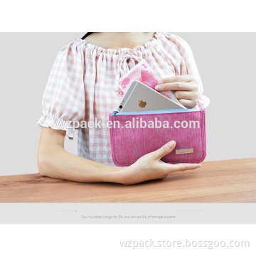 Hot Selling OEM RFID Snow Tafta Long Wallet Custom Jean Card Holder Travel Wallet Travel Ticket Wallets WZ-1010
